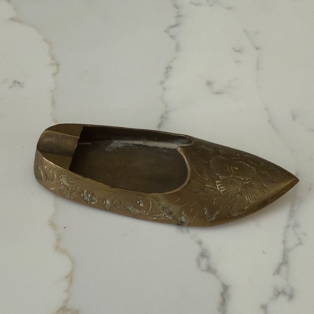 Vintage Indian Slipper Ashtray Small